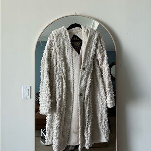BITA Cozy Textured Cream Coat Johnny Was